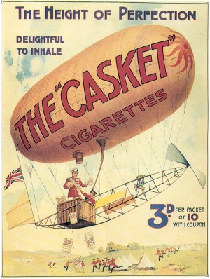 The Casket Cigarettes Air Balloon Vintage Ad Poster